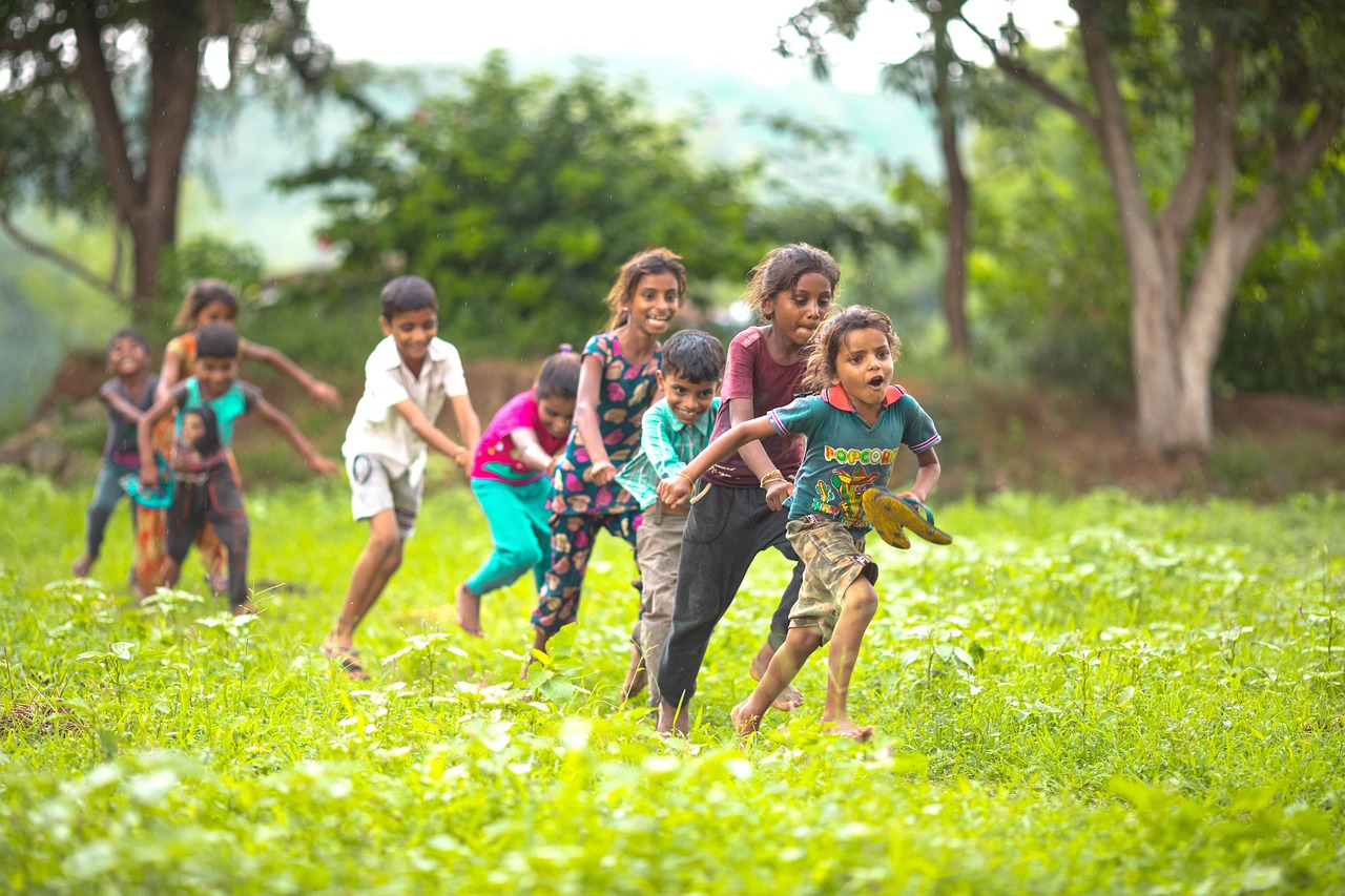 Joyful Indian children